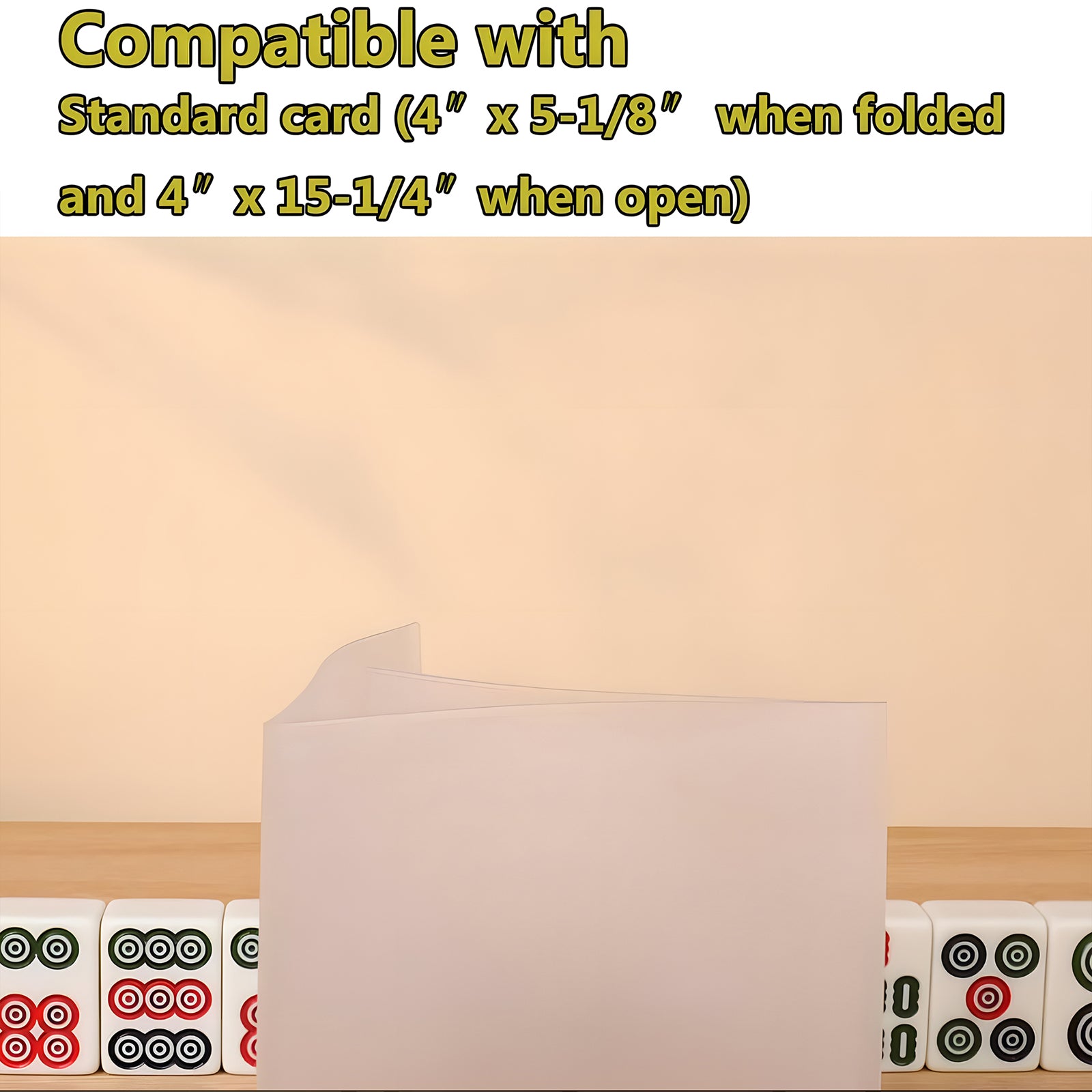 Mahjong Card Sleeve Holder – 4 Pack for Large Print Mahjong Cards