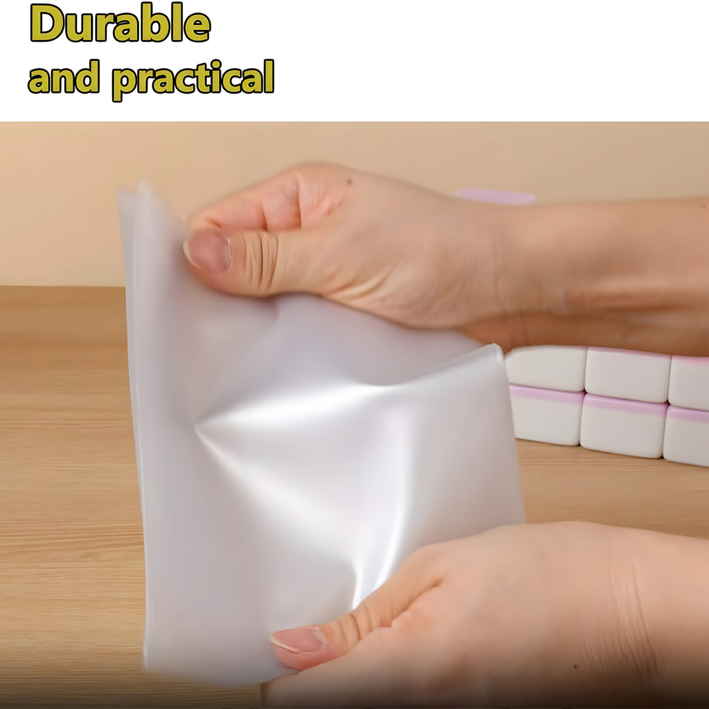 Soft PVC plastic Mahjong card sleeve protector close-up